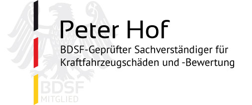 Peter Hof | BDSF-Geprüfter Sachverständiger für Kraftfahrzeugschäden und -Bewertung
